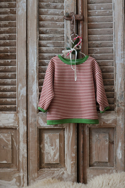 【organic zoo】Christmas Stripes Sweatshirt スウェット 6-12M,1-2Y,2-3Y,3-4Y（Sub Image-4） | Coucoubebe/ククベベ