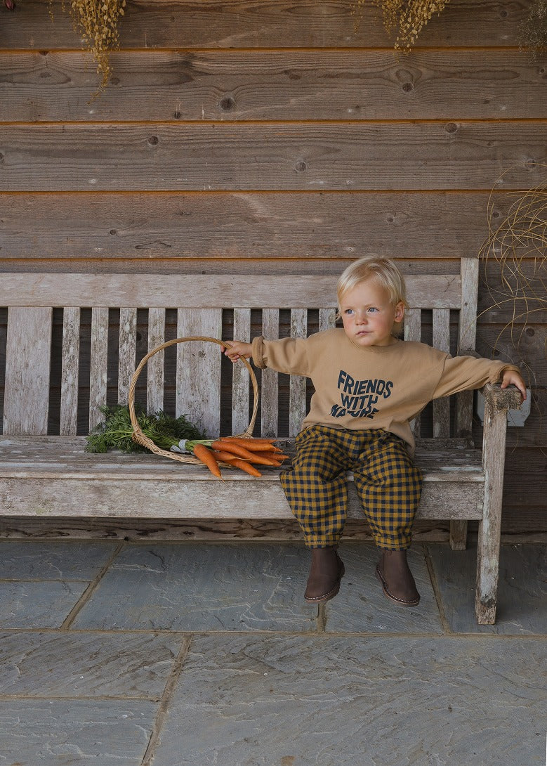 【organic zoo】Blueberry Gingham Carrot Pants パンツ 6-12M,1-2Y,2-3Y,3-4Y,4-5Y  | Coucoubebe/ククベベ