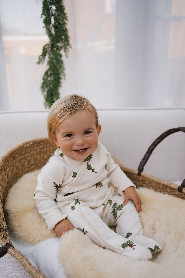 【organic zoo】Christmas Holly Suit ロンパース 0-3M,3-6M,6-12M  | Coucoubebe/ククベベ