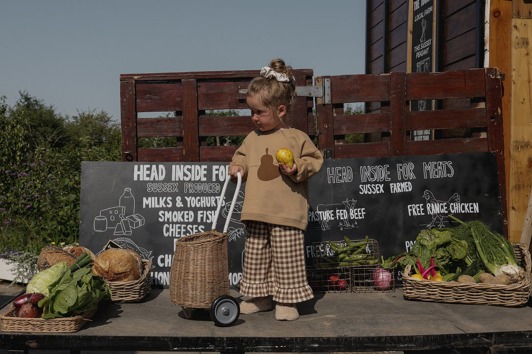 【organic zoo】Chestnut Gingham Frill Culottes パンツ 1-2Y,2-3Y,3-4Y  | Coucoubebe/ククベベ