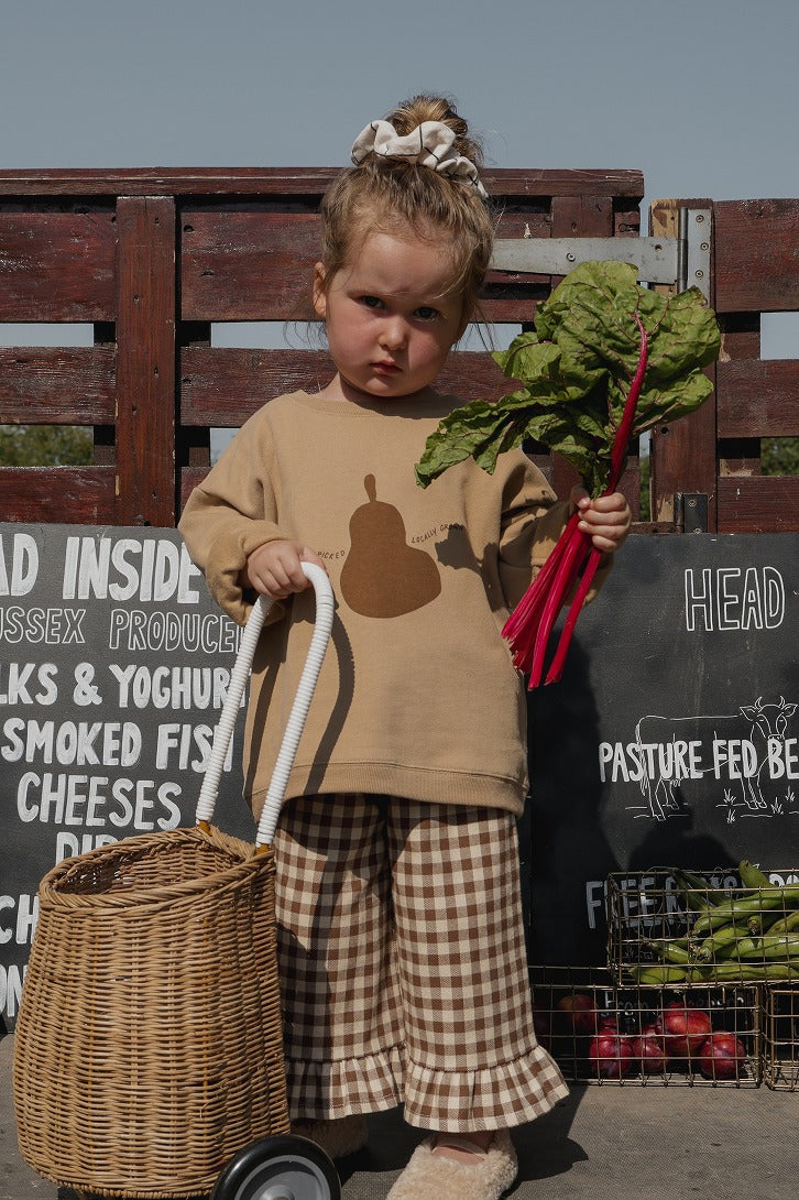 【organic zoo】Pear Slogan Sweatshirt スウェット 6-12M,1-2Y,2-3Y,3-4Y,4-5Y  | Coucoubebe/ククベベ