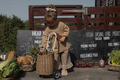 【organic zoo】Chestnut Gingham Frill Culottes パンツ 1-2Y,2-3Y,3-4Y（Sub Image-8） | Coucoubebe/ククベベ