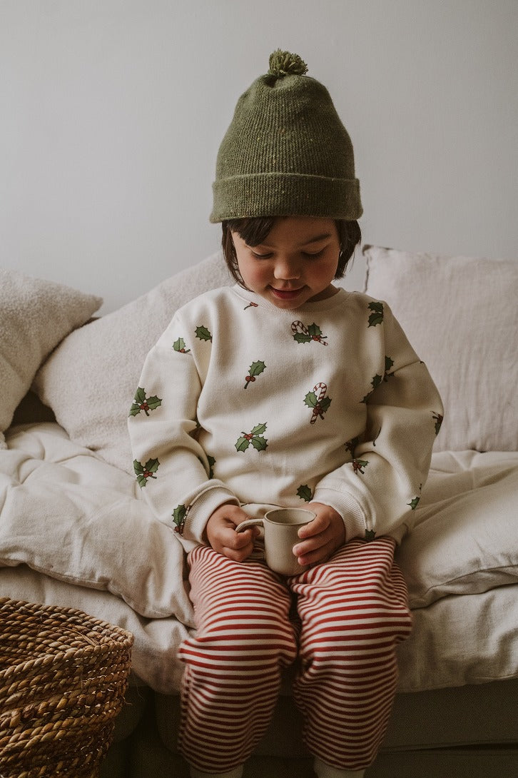 organic zoo】Christmas Holly Sweatshirt スウェット 6-12M,1-2Y,2-3Y,3-4Y,4-5Y |  Coucoubebe/ククベベ