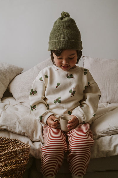 【organic zoo】Christmas Holly Sweatshirt スウェット 6-12M,1-2Y,2-3Y,3-4Y,4-5Y（Sub Image-4） | Coucoubebe/ククベベ