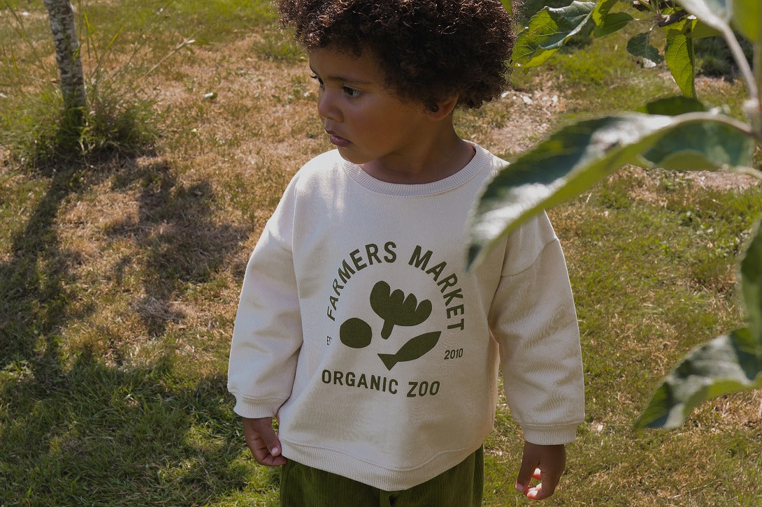 【organic zoo】Market Logo Sweatshirt スウェット 6-12M,1-2Y,2-3Y,3-4Y,4-5Y  | Coucoubebe/ククベベ