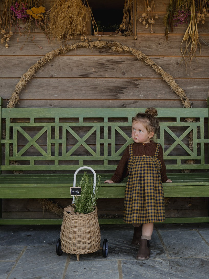 organic zoo】【30%OFF】Blueberry Gingham Tribe Skirt スカート 1-2Y 