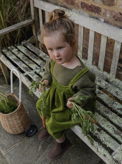 【organic zoo】Olive Waffle Boxy Sweatshirt スウェット 1-2Y,2-3Y,3-4Y（Sub Image-6） | Coucoubebe/ククベベ