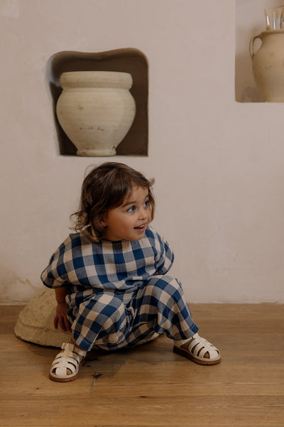 【organic zoo】Pottery Blue Gingham Fisherman Pants パンツ 6-12M,1-2Y,2-3Y,3-4Y,4-5Y（Sub Image-13） | Coucoubebe/ククベベ