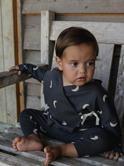 【organic zoo】Charcoal Midnight Kimono ベビートップス 0-3M,3-6M,6-12M（Sub Image-4） | Coucoubebe/ククベベ