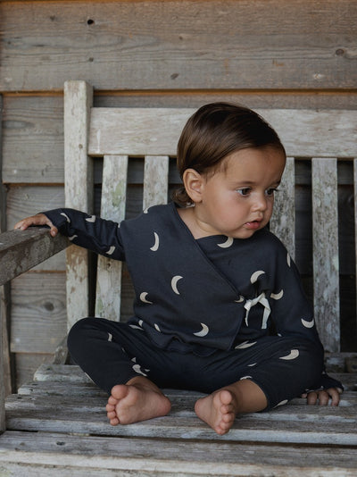 【organic zoo】Charcoal Midnight Kimono ベビートップス 0-3M,3-6M,6-12M（Sub Image-5） | Coucoubebe/ククベベ