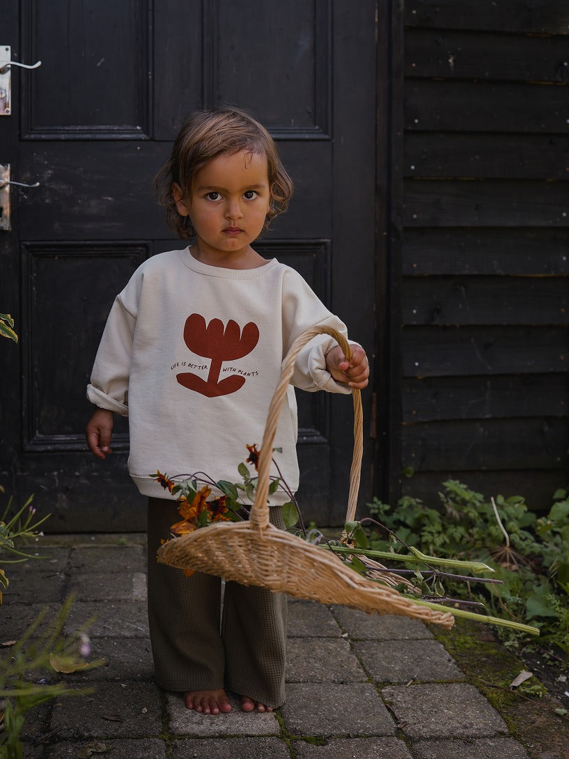 【organic zoo】Plant Slogan Sweatshirt スウェット 6-12M,1-2Y,2-3Y,3-4Y,4-5Y  | Coucoubebe/ククベベ