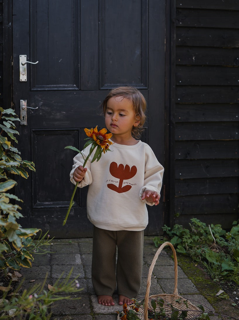 【organic zoo】Plant Slogan Sweatshirt スウェット 6-12M,1-2Y,2-3Y,3-4Y,4-5Y  | Coucoubebe/ククベベ