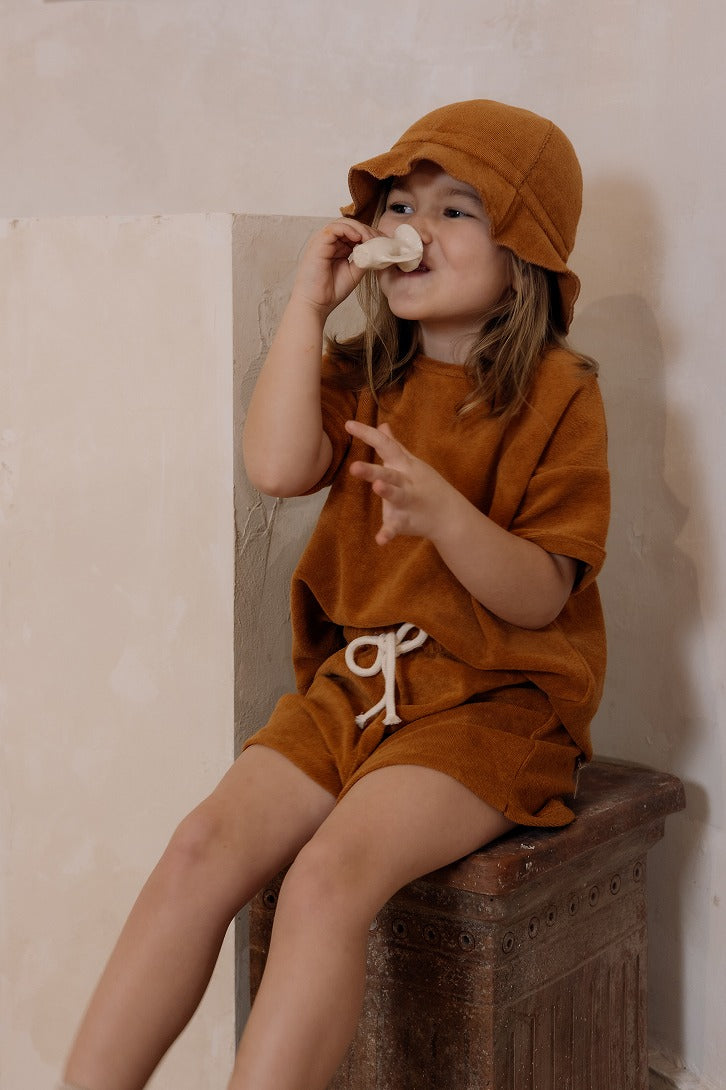 【organic zoo】Terracotta Terry Boxy T-Shirt Tシャツ 6-12M,1-2Y,2-3Y,3-4Y  | Coucoubebe/ククベベ