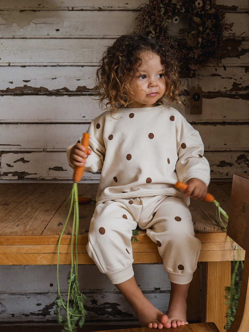 【organic zoo】Undyed Cotton Dots Sweatshirt スウェット 6-12M,1-2Y,2-3Y,3-4Y  | Coucoubebe/ククベベ