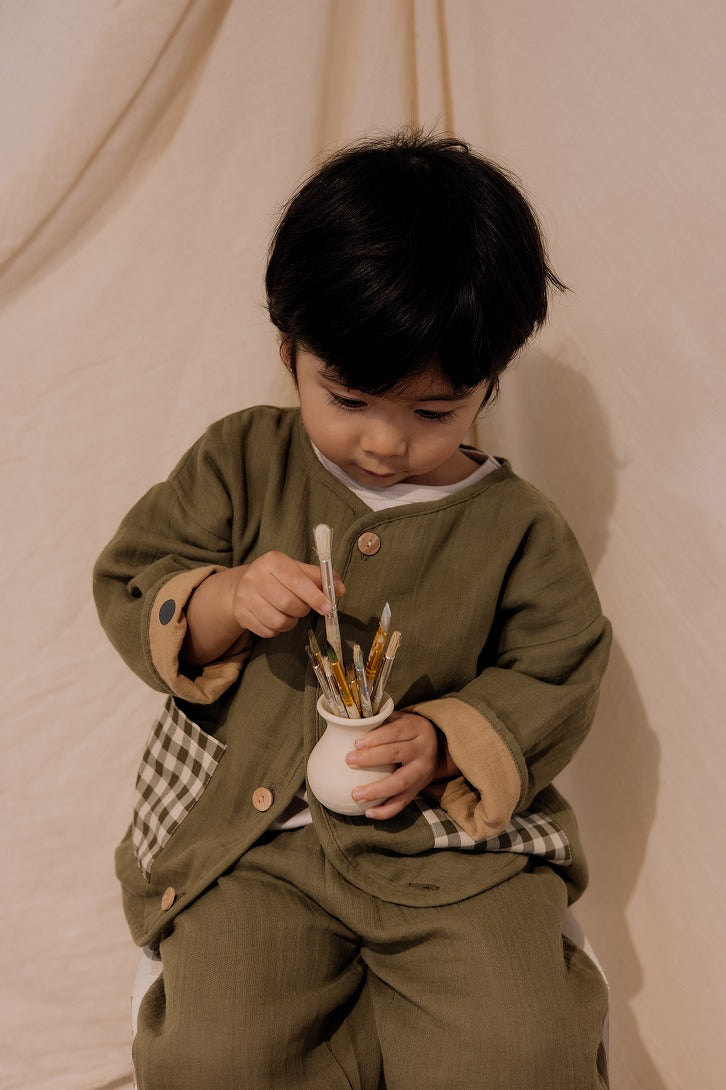 ボトムス・スパッツ organiczoo Olive Fisherman Pants organic zoo】Olive Fisherman Pants 【1-2歳/2-3歳/3-4歳