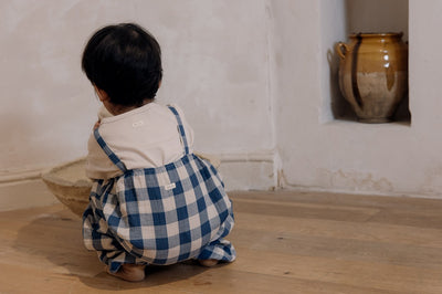 【organic zoo】Pottery Blue Gingham Artisan Jumpsuit ジャンプスーツ 0-6M,6-12M,1-2Y,2-3Y,3-4Y（Sub Image-10） | Coucoubebe/ククベベ