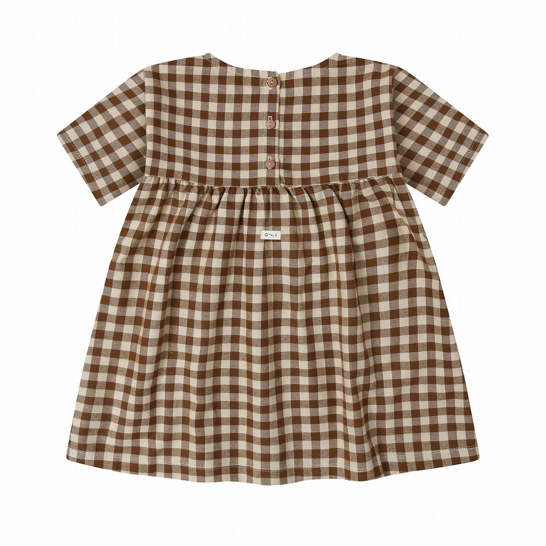 【organic zoo】Chestnut Gingham Gather Dress ワンピース 1-2Y,2-3Y,3-4Y  | Coucoubebe/ククベベ