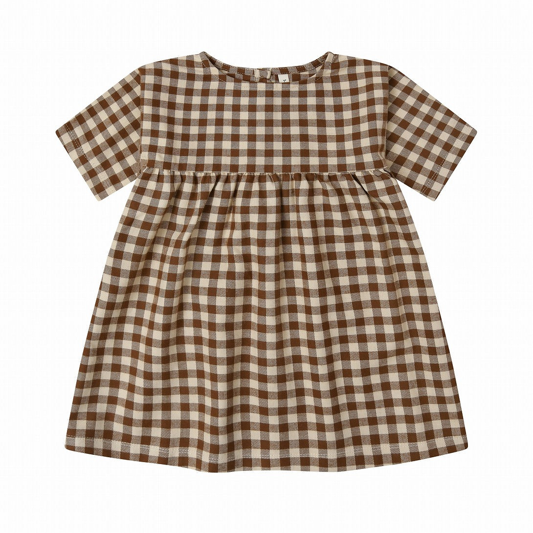 【organic zoo】Chestnut Gingham Gather Dress ワンピース 1-2Y,2-3Y,3-4Y  | Coucoubebe/ククベベ