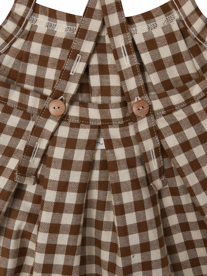 【organic zoo】Chestnut Gingham Tribe Skirt スカート 1-2Y,2-3Y,3-4Y  | Coucoubebe/ククベベ