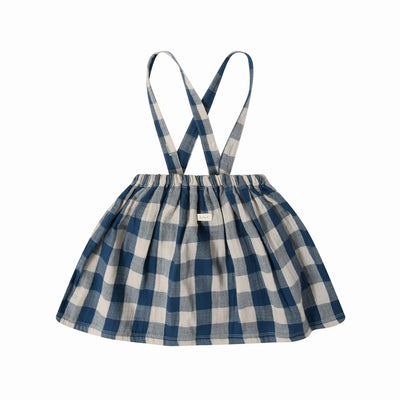 【organic zoo】Pottery Blue Gingham Maker Crossback Skirt スカート 1-2Y,2-3Y,3-4Y（Sub Image-3） | Coucoubebe/ククベベ