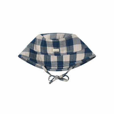 【organic zoo】Pottery Blue Gingham Bucket Sun Hat サンハット 0-12M,1-2Y,2-3Y,3-4Y（Sub Image-2） | Coucoubebe/ククベベ