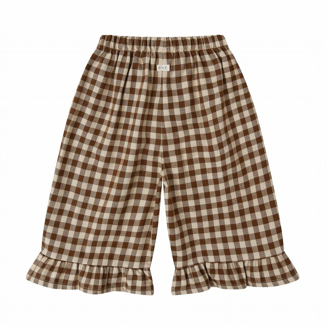 【organic zoo】Chestnut Gingham Frill Culottes パンツ 1-2Y,2-3Y,3-4Y  | Coucoubebe/ククベベ