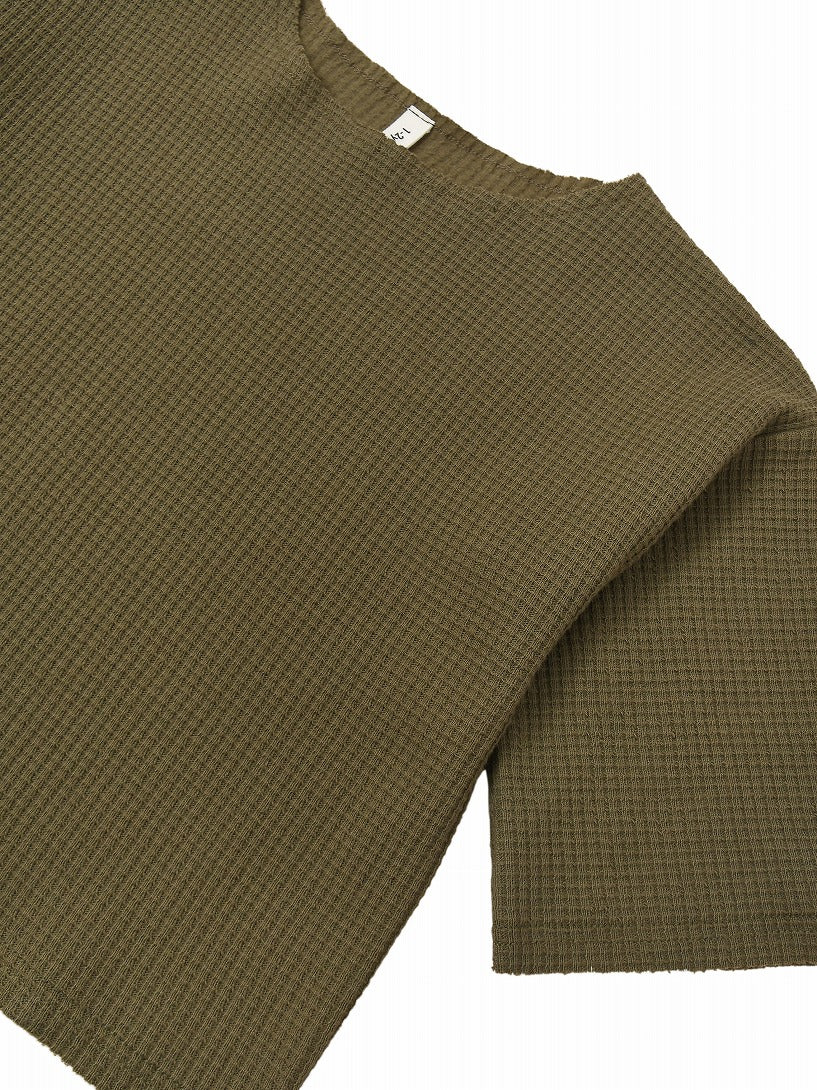 【organic zoo】Olive Waffle Boxy Sweatshirt スウェット 1-2Y,2-3Y,3-4Y  | Coucoubebe/ククベベ