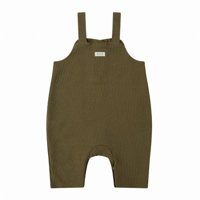 【organic zoo】Olive Waffle Salopette サロペット 3-6M,6-12M（Sub Image-3） | Coucoubebe/ククベベ