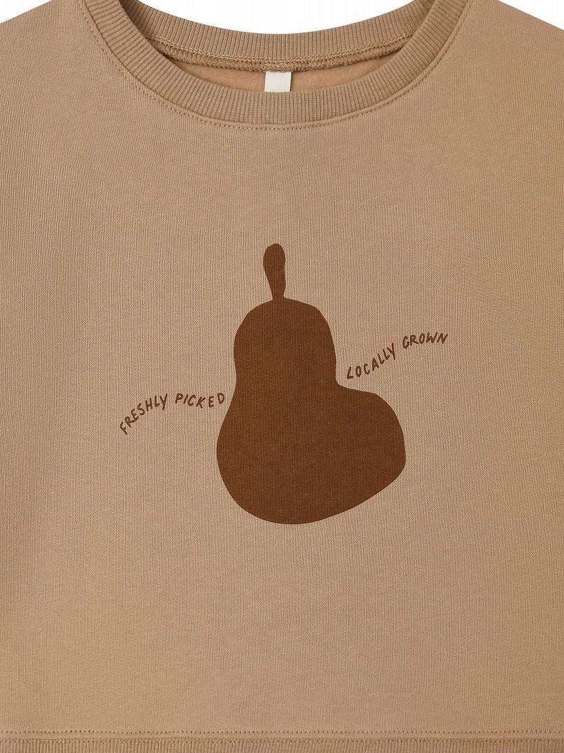 【organic zoo】Pear Slogan Sweatshirt スウェット 6-12M,1-2Y,2-3Y,3-4Y,4-5Y  | Coucoubebe/ククベベ