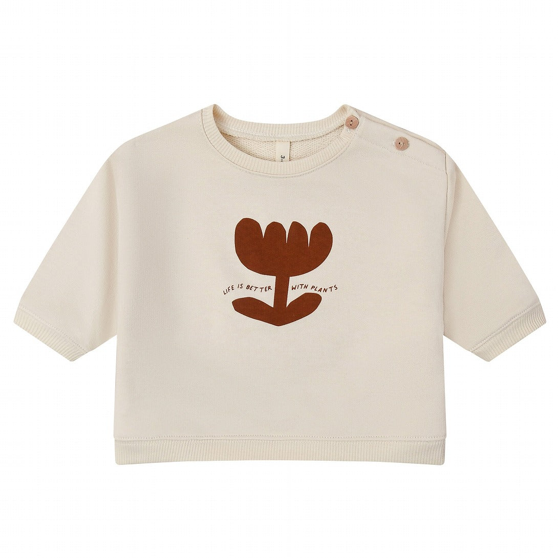 【organic zoo】Plant Slogan Sweatshirt スウェット 6-12M,1-2Y,2-3Y,3-4Y,4-5Y  | Coucoubebe/ククベベ