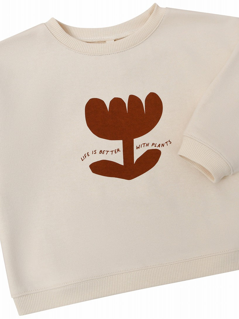 【organic zoo】Plant Slogan Sweatshirt スウェット 6-12M,1-2Y,2-3Y,3-4Y,4-5Y  | Coucoubebe/ククベベ