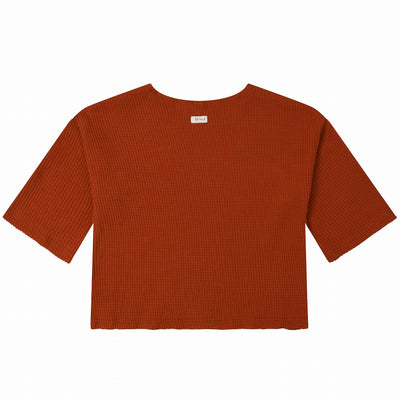 【organic zoo】Paprika Waffle Boxy Sweatshirt スウェット 1-2Y,2-3Y,3-4Y（Sub Image-3） | Coucoubebe/ククベベ