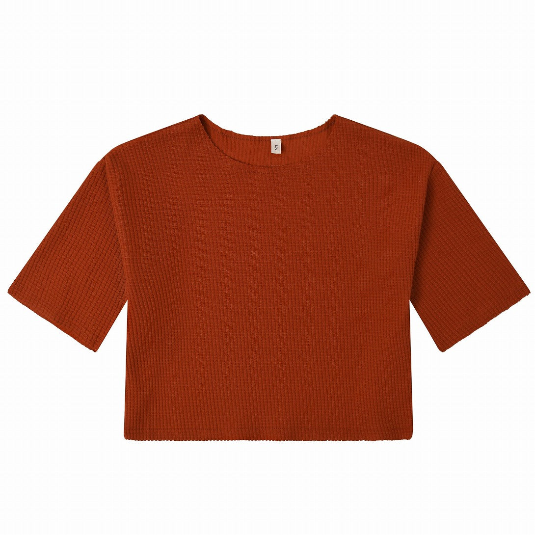 【organic zoo】Paprika Waffle Boxy Sweatshirt スウェット 1-2Y,2-3Y,3-4Y  | Coucoubebe/ククベベ