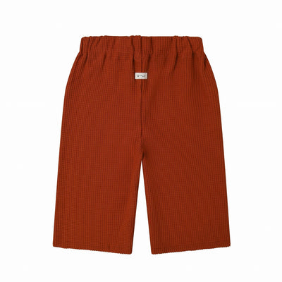 【organic zoo】Paprika Waffle Wide Leg Pants パンツ 1-2Y,2-3Y,3-4Y（Sub Image-3） | Coucoubebe/ククベベ