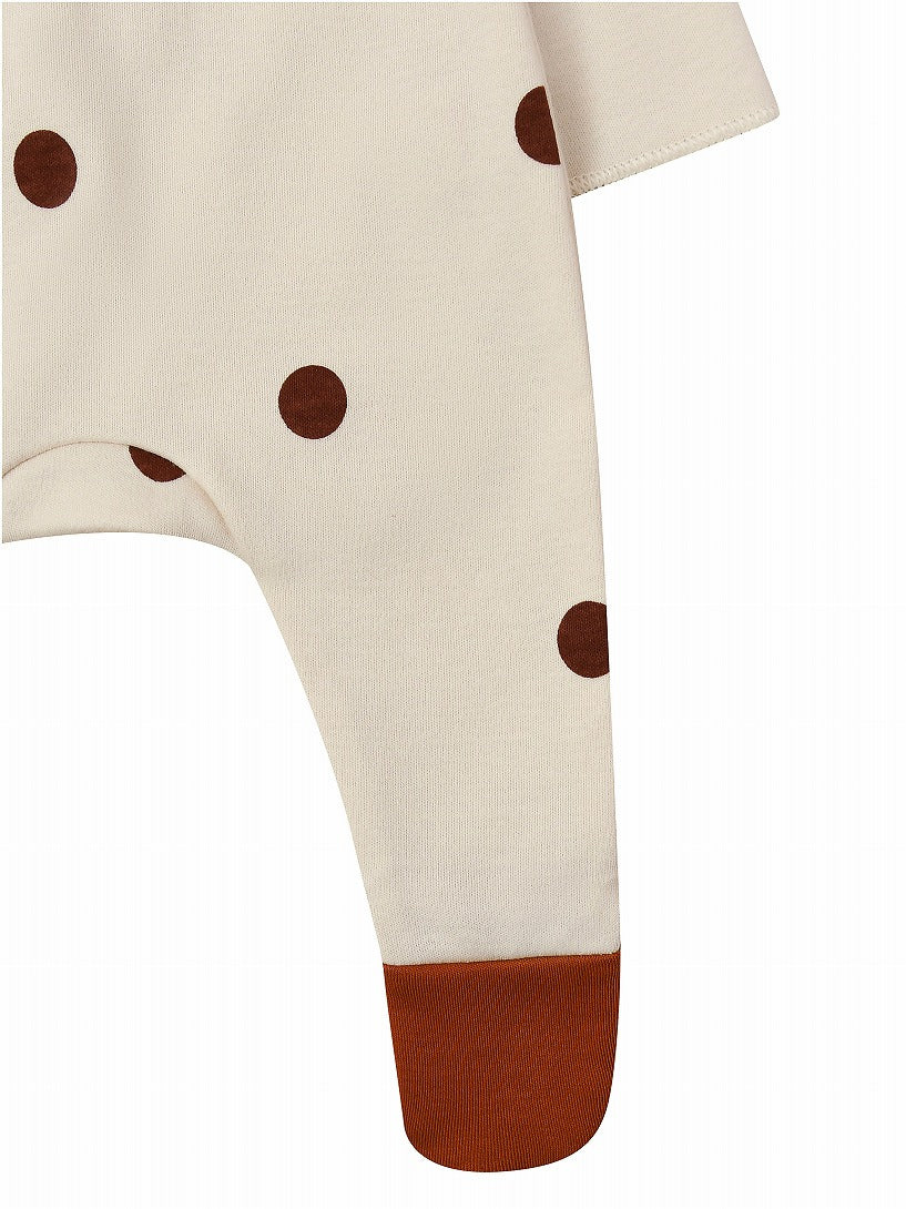 【organic zoo】Undyed Cotton Dots Suit ロンパース 0-3M,3-6M,6-12M  | Coucoubebe/ククベベ