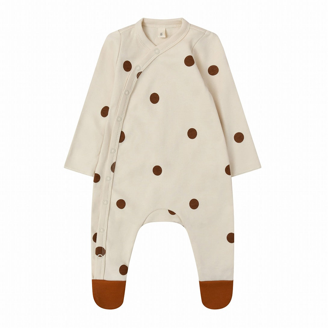 【organic zoo】Undyed Cotton Dots Suit ロンパース 0-3M,3-6M,6-12M  | Coucoubebe/ククベベ