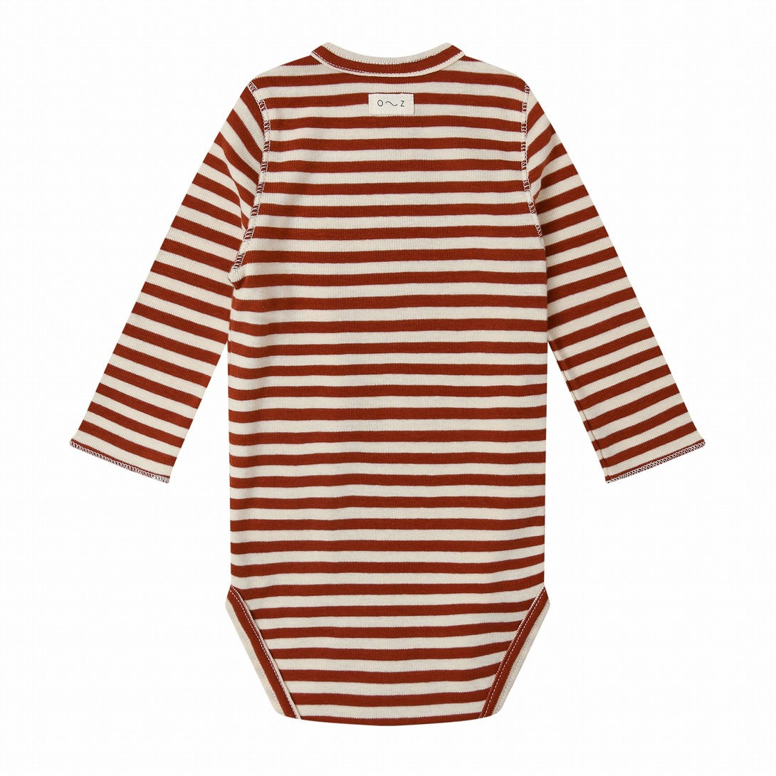 【organic zoo】Paprika Stripes Wrap Bodysuit ロンパース 0-3M,3-6M,6-12M  | Coucoubebe/ククベベ