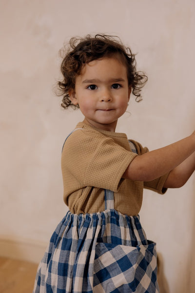 【organic zoo】Pottery Blue Gingham Maker Crossback Skirt スカート 1-2Y,2-3Y,3-4Y（Sub Image-9） | Coucoubebe/ククベベ