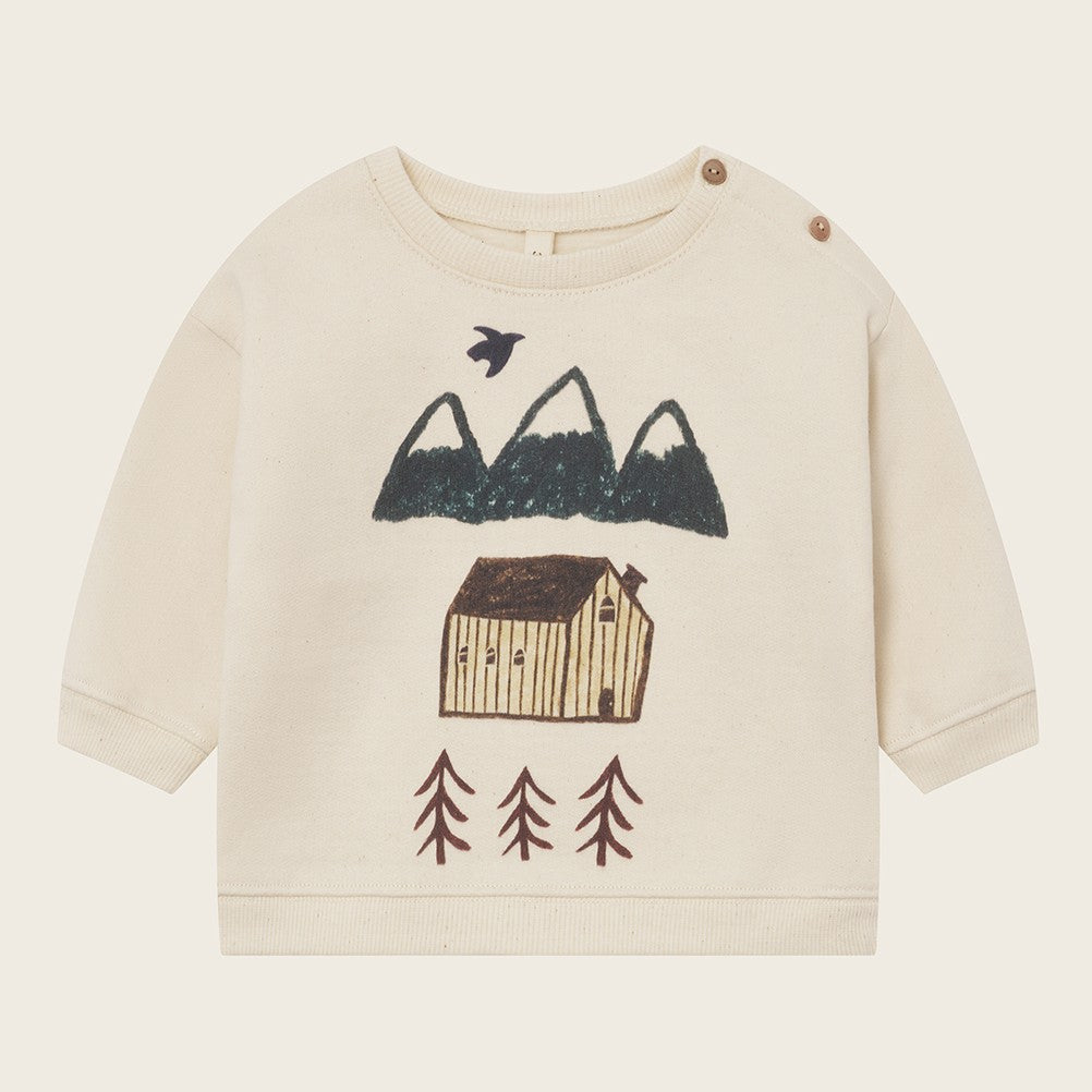 【organic zoo】Cabin Adventure Sweatshirt Undyed スウェット 6-12M,1-2Y,2-3Y,3-4Y,4-5Y  | Coucoubebe/ククベベ