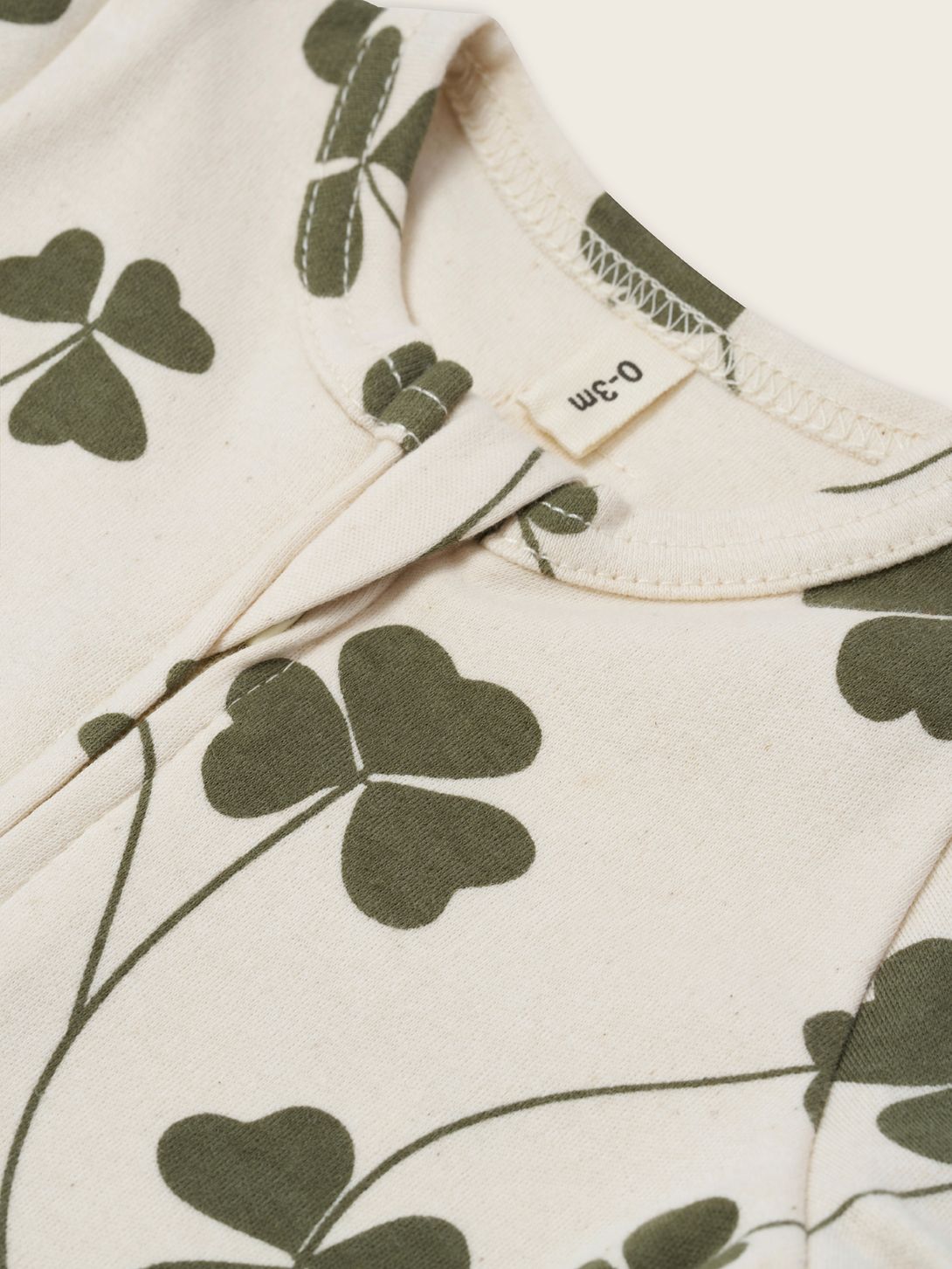 【organic zoo】Clover Zip Sleepsuit  Undyed ロンパース 0-3M,3-6M,6-12M  | Coucoubebe/ククベベ