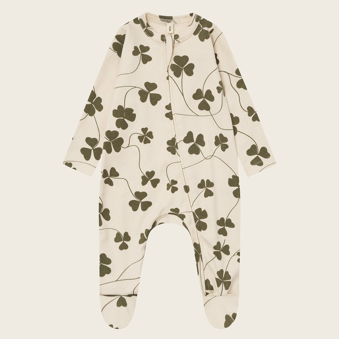 【organic zoo】Clover Zip Sleepsuit  Undyed ロンパース 0-3M,3-6M,6-12M  | Coucoubebe/ククベベ