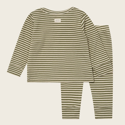 【organic zoo】Fern Stripes Base Layer Set ベースレイヤーセット 6-12M,1-2Y,2-3Y,3-4Y（Sub Image-2） | Coucoubebe/ククベベ