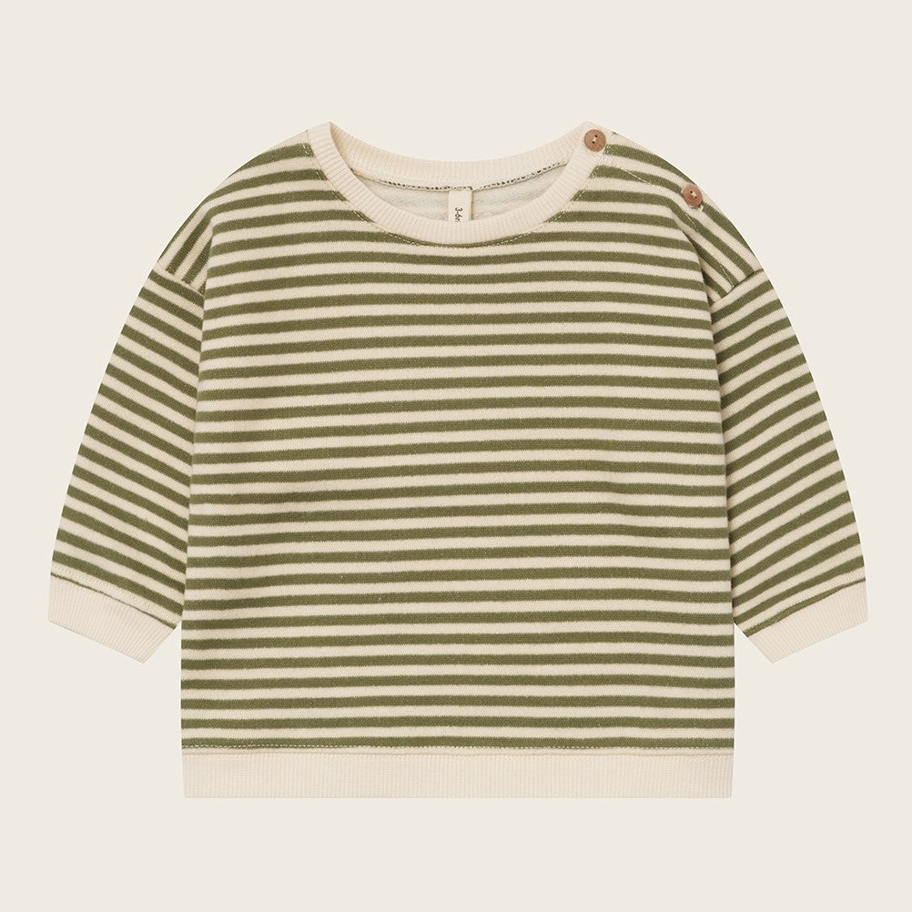 【organic zoo】Fern Stripes Sweatshirt スウェット 6-12M,1-2Y,2-3Y,3-4Y  | Coucoubebe/ククベベ