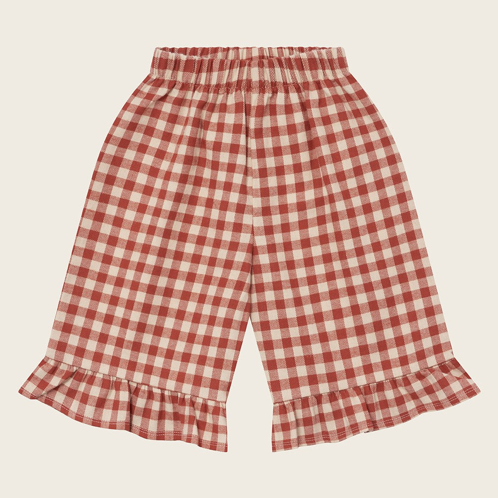 【organic zoo】Paprika Gingham Frill Culottes パンツ 1-2Y,2-3Y,3-4Y  | Coucoubebe/ククベベ
