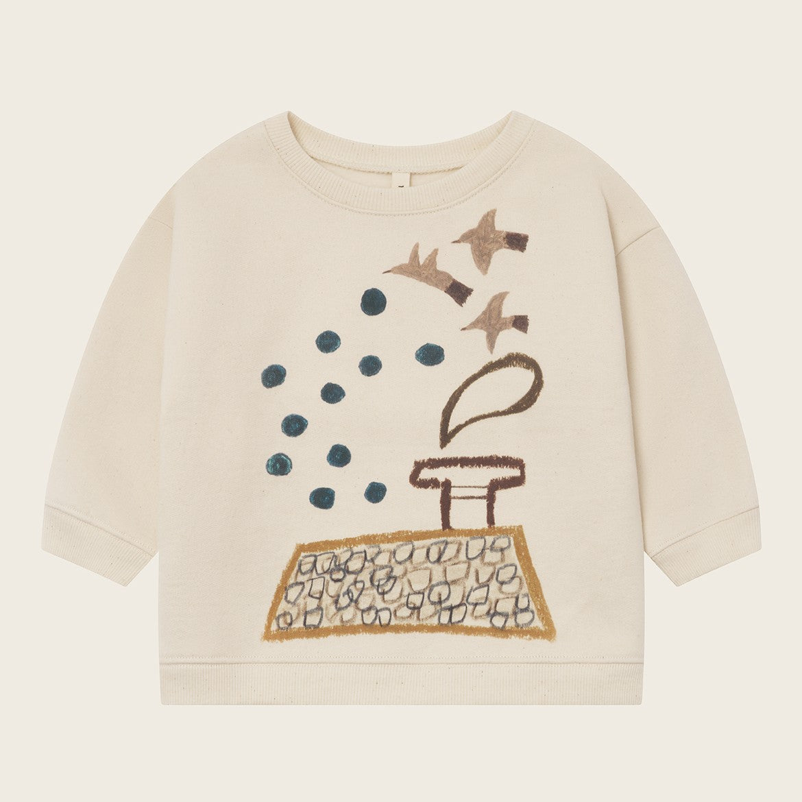 【organic zoo】Rooftop Gathering Sweatshirt Undyed スウェット 6-12M,1-2Y,2-3Y,3-4Y,4-5Y  | Coucoubebe/ククベベ
