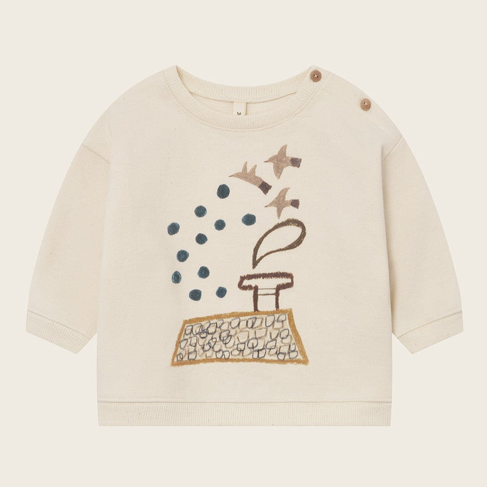 【organic zoo】Rooftop Gathering Sweatshirt Undyed スウェット 6-12M,1-2Y,2-3Y,3-4Y,4-5Y  | Coucoubebe/ククベベ