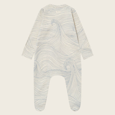 【organic zoo】Seascape Zip Sleepsuit Undyed ロンパース 0-3M,3-6M,6-12M（Sub Image-2） | Coucoubebe/ククベベ