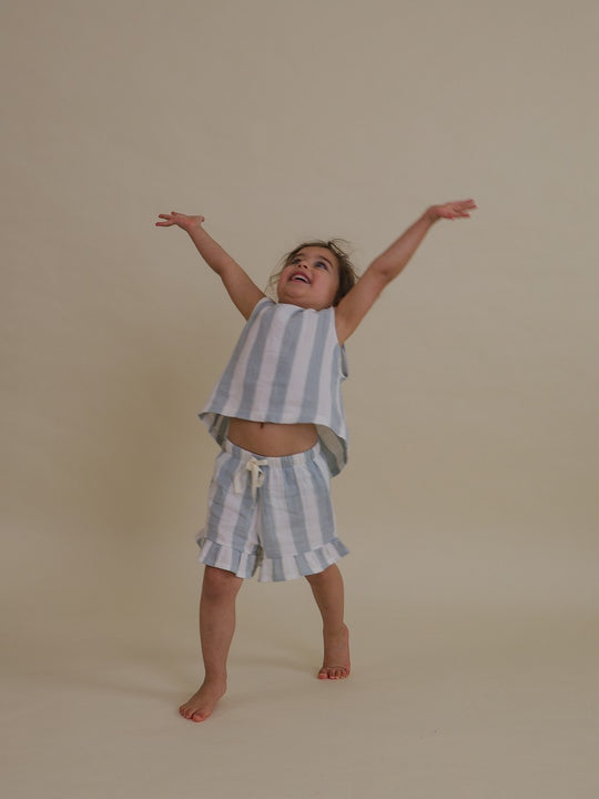 ボトムス organiczoo Sardine Stripes Frill Shorts Organic Zoo】Sardine Stripes Frill Shorts | yonka