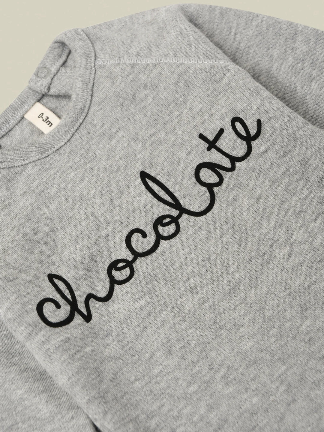 organic zoo】Grey Melange Chocolate Bodysuit ロンパース 0-3M