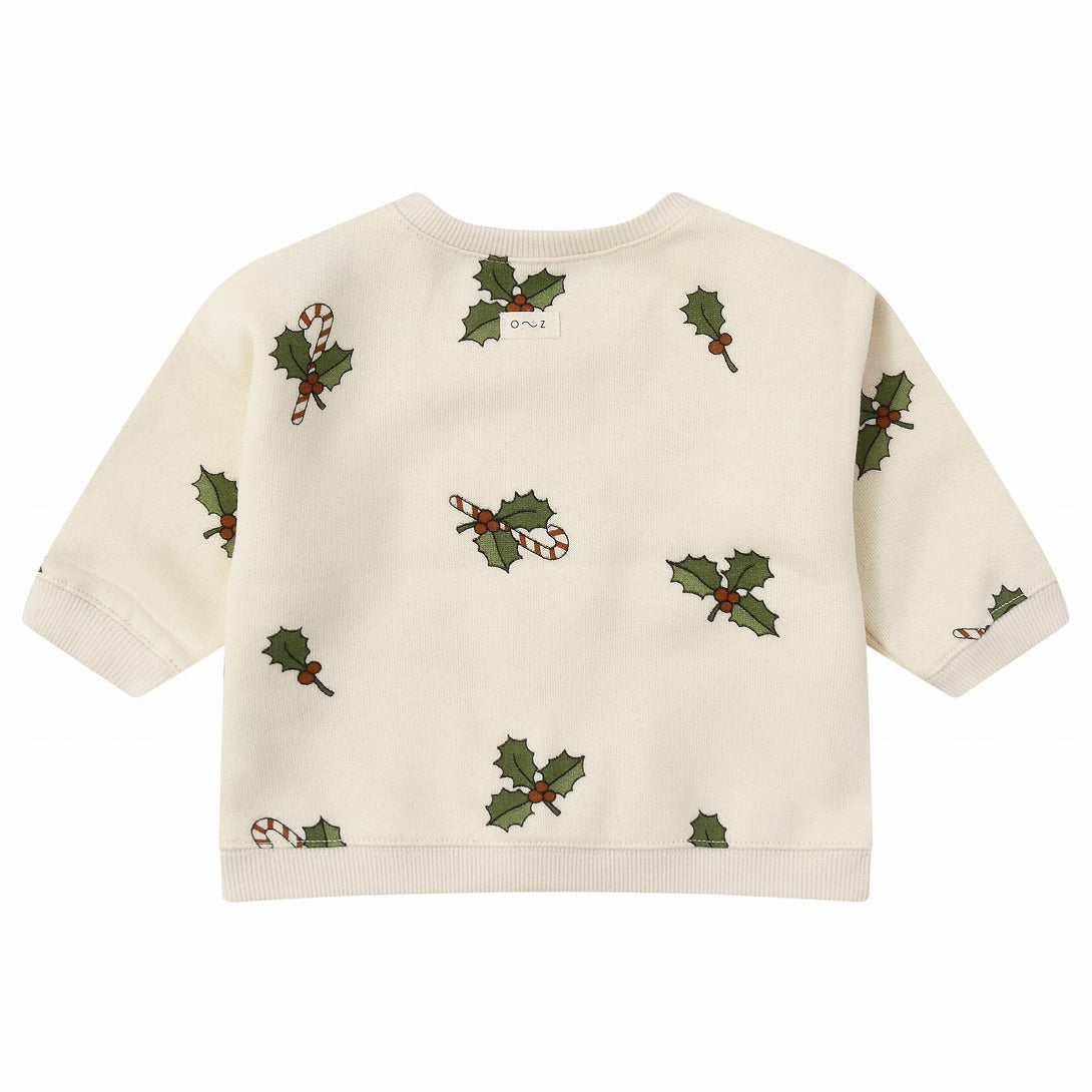 【organic zoo】Christmas Holly Sweatshirt スウェット 6-12M,1-2Y,2-3Y,3-4Y,4-5Y  | Coucoubebe/ククベベ